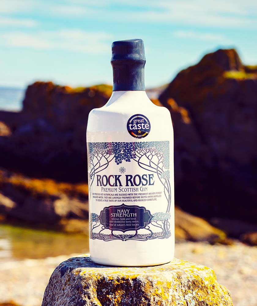 Rock Rose Navy Strength Gin Bottle